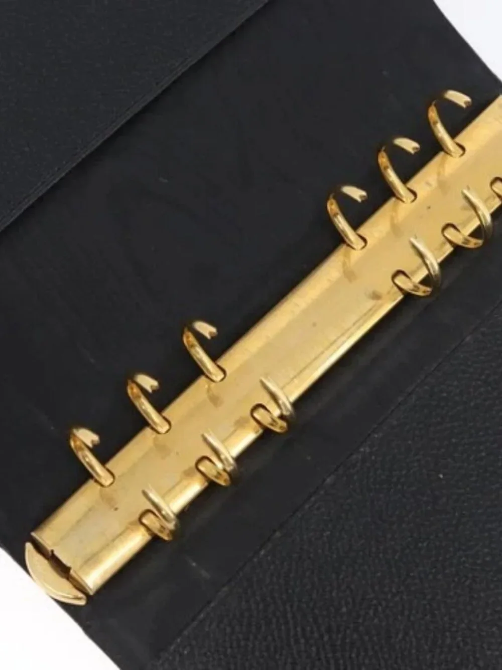 CHANEL Day Planner Cover Grained Calf Skin Black Gold CC Auth BA10875